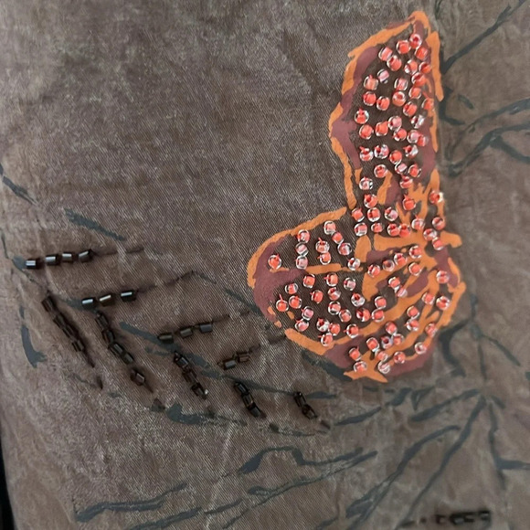 Silk pants. Hand beaded. Boho. Vintage. Alberta Ferretti Aeffe. Rare. - Picture 5 of 14